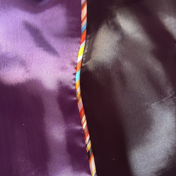 Paul Smith bluish suit, tiny stripes, characteristically colorful backing, 34x30 - Picture 8 of 8